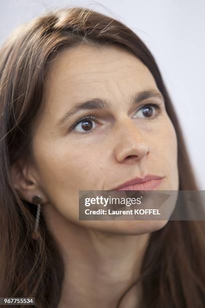 French minister of culture and communication Aurelie Filippetti attends at the Paris Book Fair on March 25, 2013 in Paris, France.