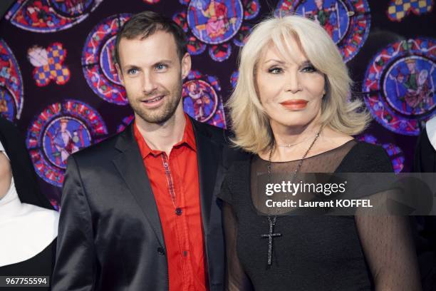 Amanda Lear attends "Sister Act: The Musical' Gala Premiere at Theatre Mogador on September 20, 2012 in Paris, France.