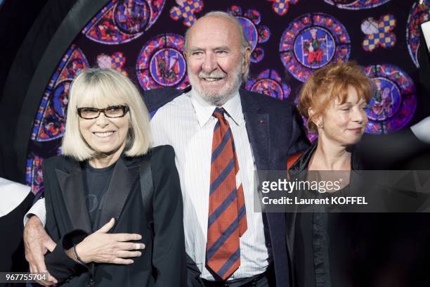 Jean-Pierre Marielle and Mireille Darc attend "Sister Act: The Musical" Gala Premiere at Theatre Mogador on September 20, 2012 in Paris, France.