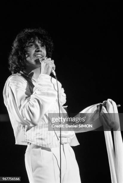 Julien Clerc en concert au Palais des Sports à Paris le 16 janvier 1976, France.