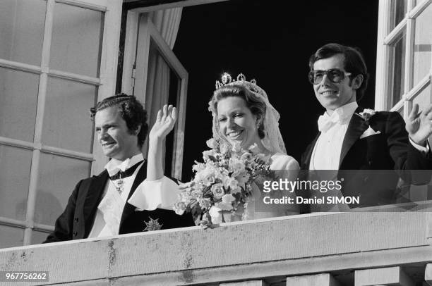 Mariage de Christina de Suède et de Tord Magnuson à Stockholm le 15 juin 1974, Suède.