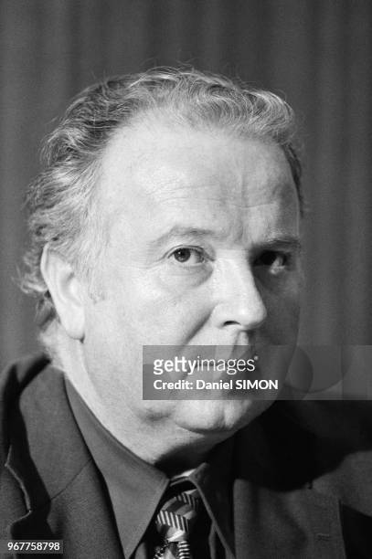 Georges Séguy, dans son bureau au siège de la CGT à Paris le 21 mars 1978, France.