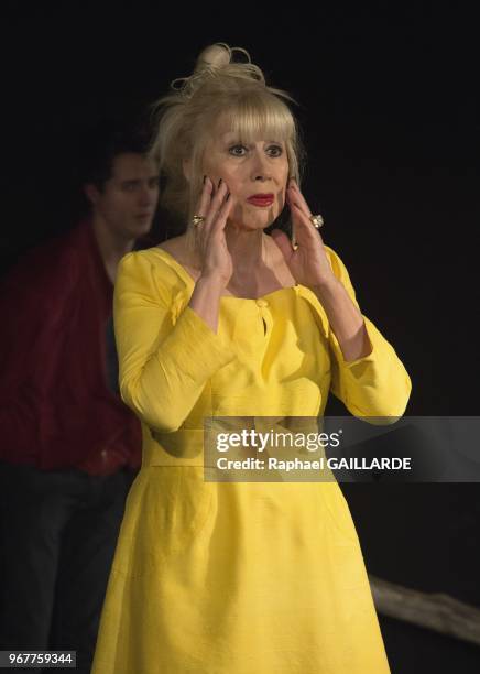 The 'Theatre de Poche' performs 'Le Garcon sort de l'ombre' of R??gis de Martrin-Dono, on May 13, 2013 in Paris, France. The play is directed by...