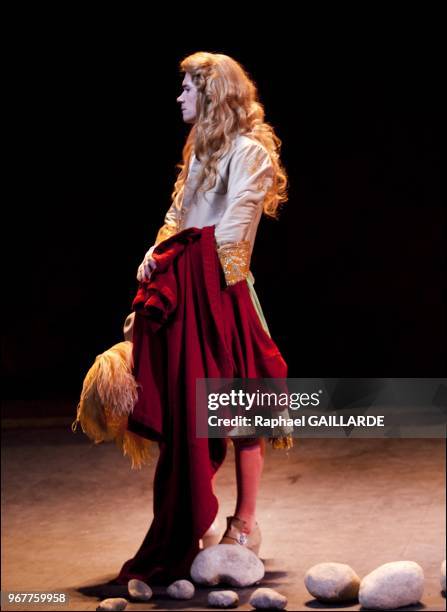 Loic Corbery from The Comedie Francaise troupe performs "Dom Juan ou le Festin de Pierre" of Moliere on September 14, 2012 in Paris in France. Cast:...