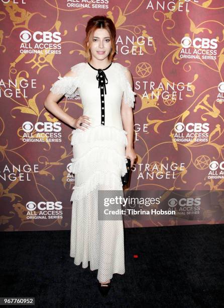 Elena Satine attends the premiere of 'Strange Angel' at Avalon on June 4, 2018 in Hollywood, California.