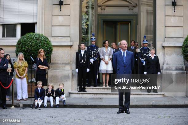 Brice Hortefeux au ministère de l'intérieur le 24 juin 2009 à Paris, France.