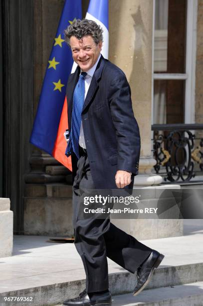 Jean-Louis Borloo lors du conseil des ministres le 24 juin 2009 à Paris, France.