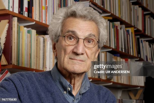 Italian philosopher Toni Negri poses during portrait session held on June 21, 2011 in Paris, France.