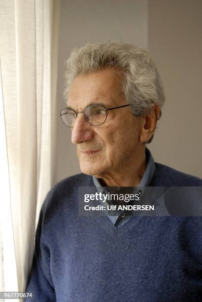 Italian philosopher Toni Negri poses during portrait session held on June 21, 2011 in Paris, France.