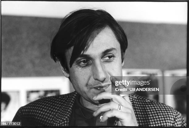 Jean Francois Bizot, ecrivain Francais, fondateur d'Actuel. Paris, 21 novembre 1979.