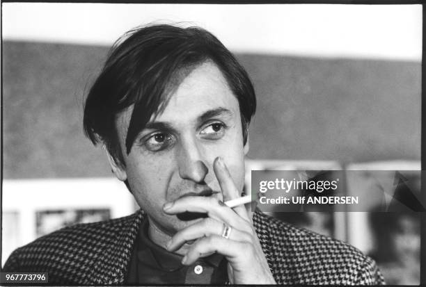 Jean Francois Bizot, ecrivain Francais, fondateur d'Actuel. Paris, 21 novembre 1979.