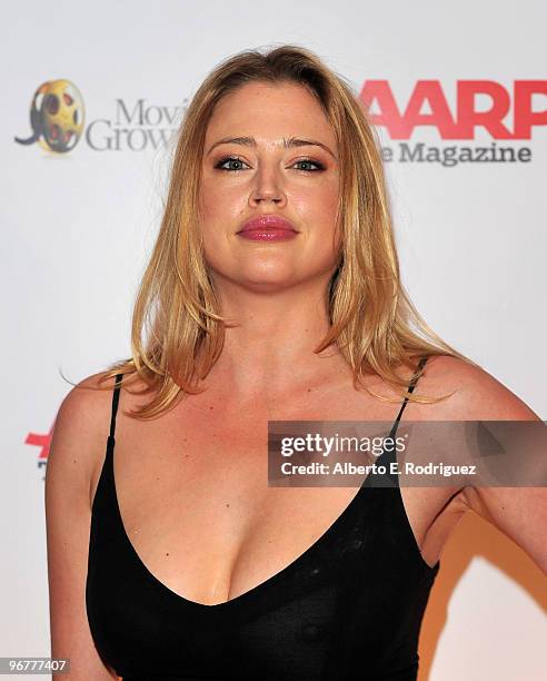 Actress Estella Warren arrives at AARP Magazine's 9th Annual "Movies for Grownups Awards at The Beverly Wilshire Hotel on February 16, 2010 in...