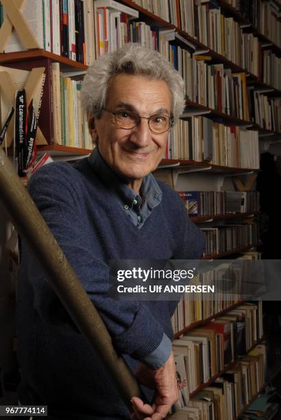 Italian philosopher Toni Negri poses during portrait session held on June 21, 2011 in Paris, France.