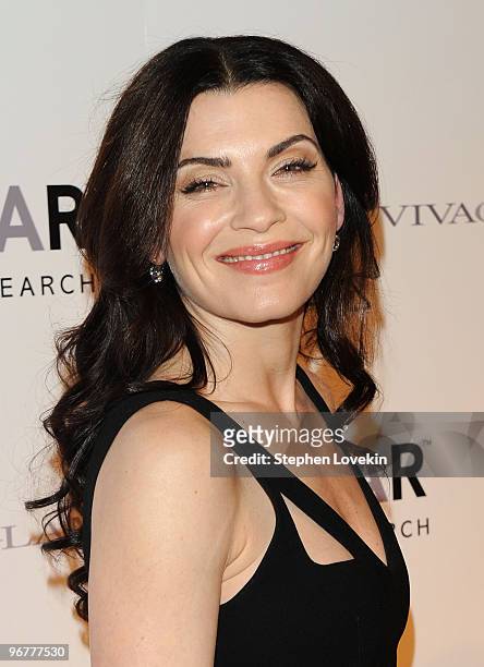 Actress Julianna Margulies attends the amfAR New York Gala co-sponsored by M.A.C Cosmetics at Cipriani 42nd Street on February 10, 2010 in New York,...