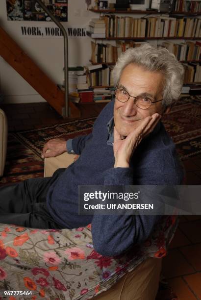Italian philosopher Toni Negri poses during portrait session held on June 21, 2011 in Paris, France.