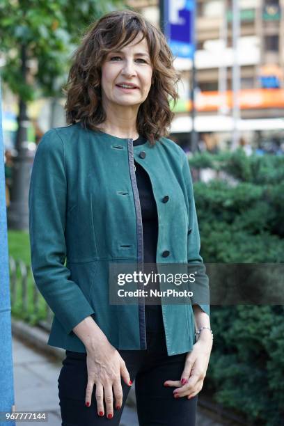 The actress Valerie Lemercier poses during the presentation of LOS 50 ARE THE NEW 30 in Madrid June 5, 2018