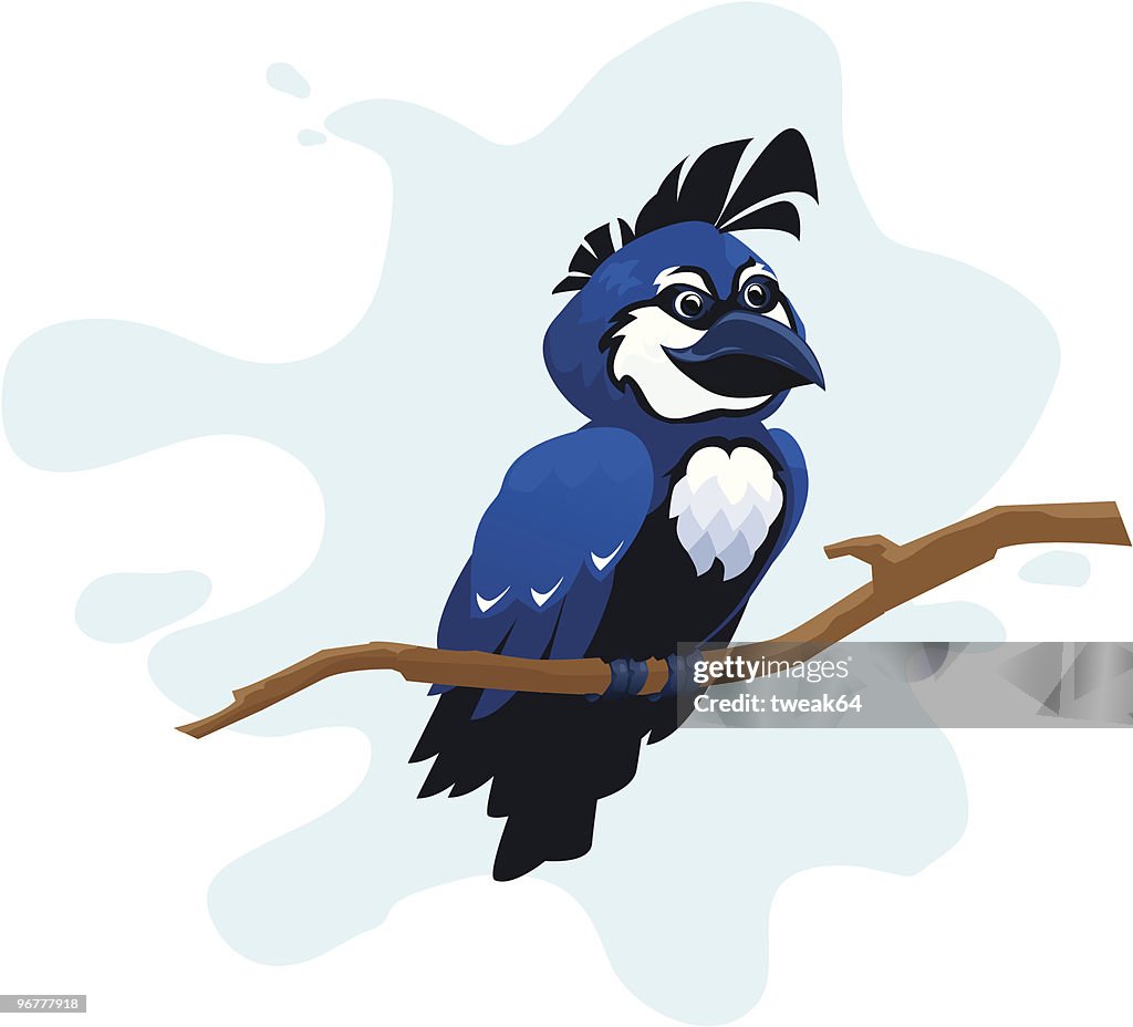 Cartoon Blue Jay