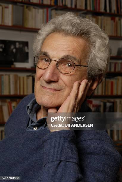 Italian philosopher Toni Negri poses during portrait session held on June 21, 2011 in Paris, France.