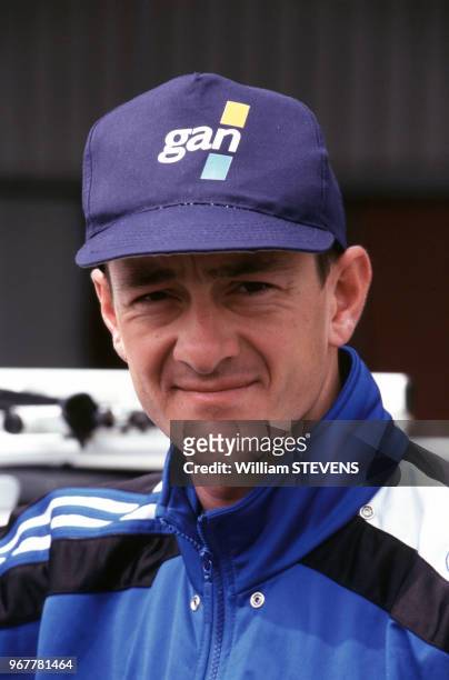 Portrait du coureur cycliste anglais Chris Boardman lors du prologue du Tour de France le 29 juin 1996 à Hertogenbosch aux Pays Bas.