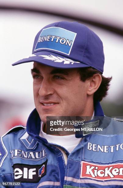 Jean Alesi au Grand Prix de Formule 1 de Magny-Cours, le 30 juin 1996, France.
