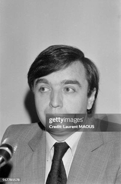 Portrait d'Henri Pigeat, directeur général adjoint de l'AFP, le 25 septembre 1979 à Paris, France.