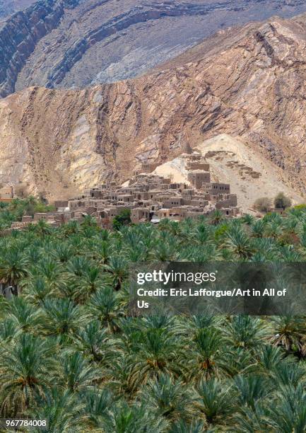 Old village in the middle of an oasis, Ad Dakhiliyah "u200dGovernorate, Birkat Al Mouz, Oman on May 11, 2018 in Birkat Al Mouz, Oman.