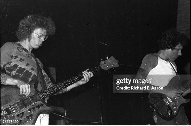 Jack Casady and Jorma Kaukonen from Hot Tuna and ex Jefferson Airplane perform live on stage in New York in 1974