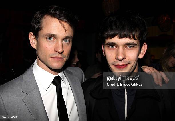 Hugh Dancy and Ben Whishaw attend the opening night party for "The Pride" off-Broadway at the Maritime Hotel on February 16, 2010 in New York City.