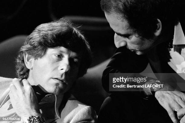 Roman Polanski interviewé par Jean-Pierre Elkabach lors d'une émission de télévision le 16 octobre 1979 à Paris, France.