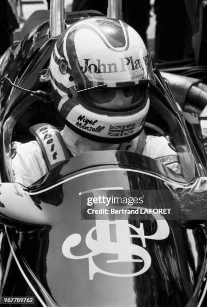 Le pilote britannique de formule 1 Nigel mansell au Grand Prix de Monaco le 20 mai 1982.