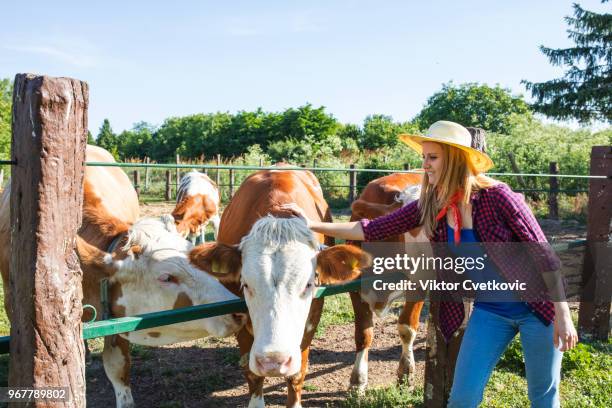 farming is more than a job - retro cowgirl stock pictures, royalty-free photos & images