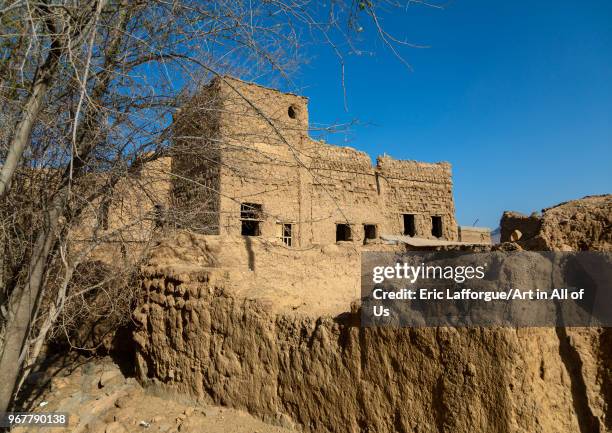 Old abandoned house in a village, Ad Dakhiliyah Region, Al Hamra, Oman on May 10, 2018 in Al Hamra, Oman.