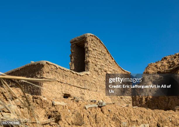 Old abandoned house in a village, Ad Dakhiliyah Region, Al Hamra, Oman on May 10, 2018 in Al Hamra, Oman.