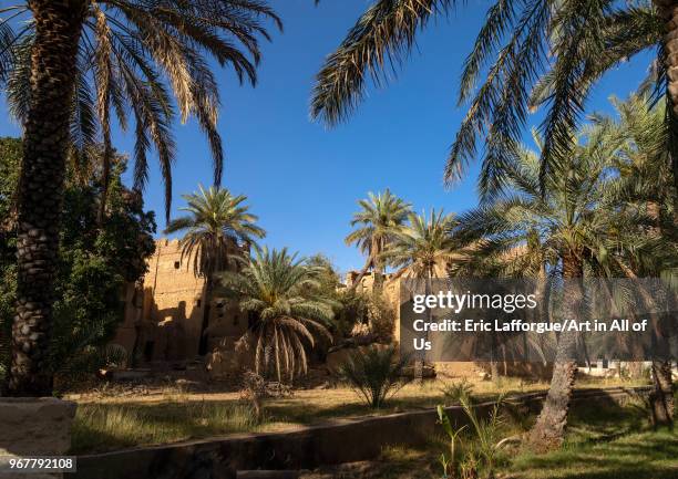 Old abandoned house in an oasis, Ad Dakhiliyah Region, Al Hamra, Oman on May 10, 2018 in Al Hamra, Oman.