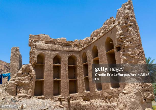 Ruins of old houses, Ad Dakhiliyah "u200dGovernorate, Birkat Al Mouz, Oman on May 11, 2018 in Birkat Al Mouz, Oman.