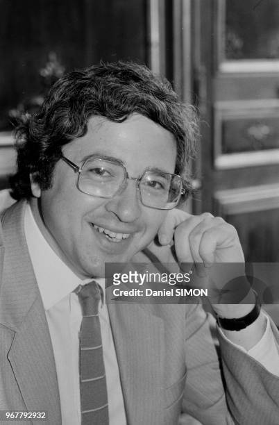 Jean-Paul Huchon, directeur de cabinet aux questions européennes et agricoles, à Paris le 21 juin 1982, France.