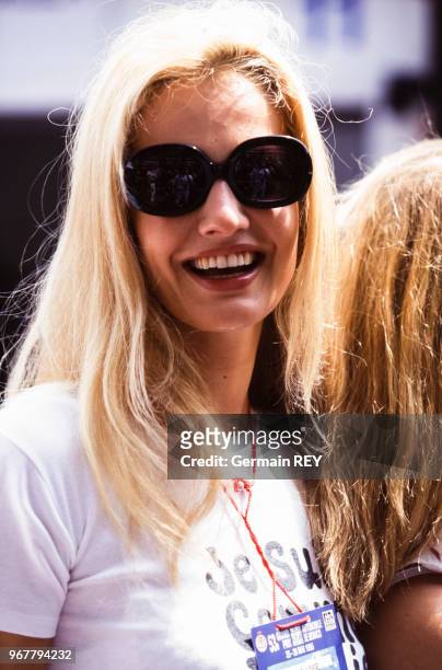 Karen Mulder le 27 mai 1995 au Grand prix de Formule1 de Monaco.