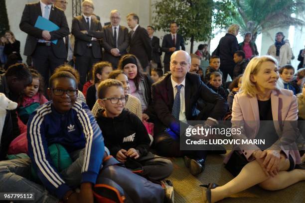 French Education minister Jean-Michel Blanquer and President of the Public Establishment of the Palace, Museum and National Estate of Versailles...