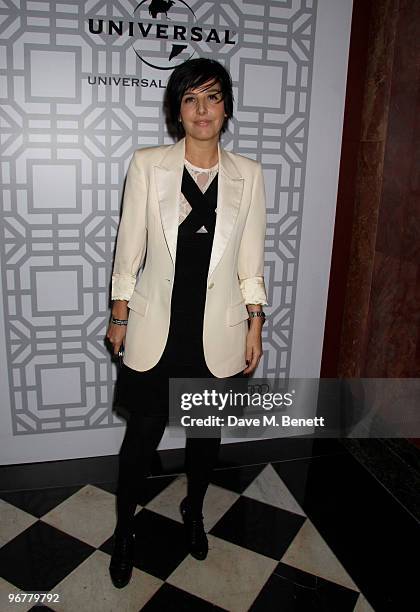 Musician Sharleen Spiteri attends the Brit Awards after party held by Universal at the Mandarin Oriental Hotel on February 16, 2010 in London,...