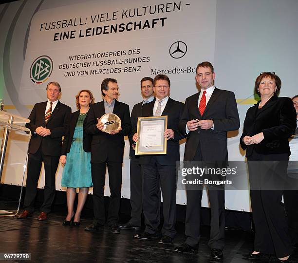 Oliver Bierhoff, team manager of the German football national team, Ursula Schwarzenbart, Director Global Diversity Office Daimler AG, Rolf Hocke,...