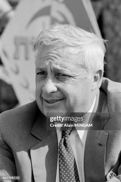 Ariel Sharon, ministre de la Défense israélien, le 27 avril 1982 à Jérusalem, Israël.