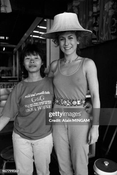 Mariana, l'épouse du tennisman Bjorn Borg, le 24 janvier 1983 à Bangkok, Thaïlande.