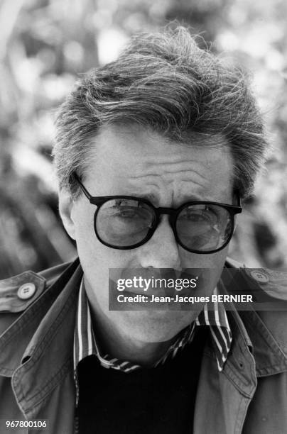 Le réalisateur américain Peter Bogdanovich lors du Festival de Cannes le 14 mai 1985, France.