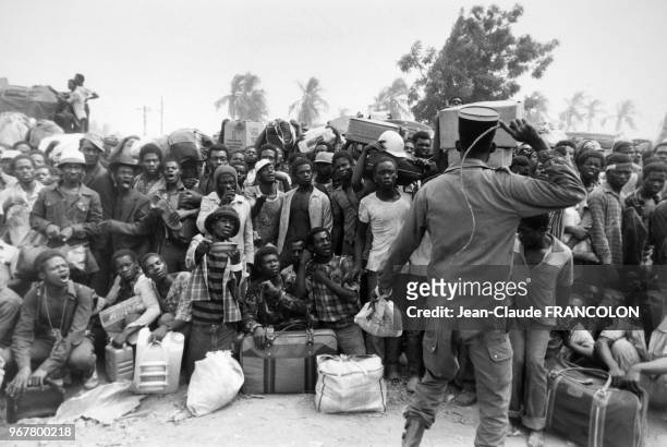 Scène de panique au moment où l'armée béninoise ouvre sa frontière avec le Togo aux ghanéens qui s'y entassaient depuis une semaine, le 29 janvier...