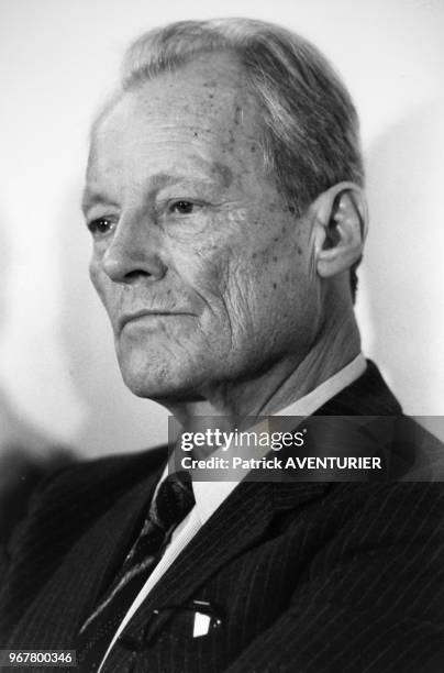 Le chancelier allemand Willy Brandt à Paris le 14 novembre 1983, France.