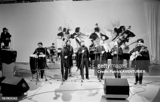 Orchestre de l'Institut Curtis de Philadelphie lors d'une émission de télévision à Paris le 21 mai 1984, France.