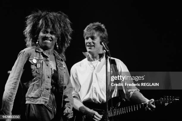 Tina Turner en concert au Zenith à Paris le 28 mars 1985, France.