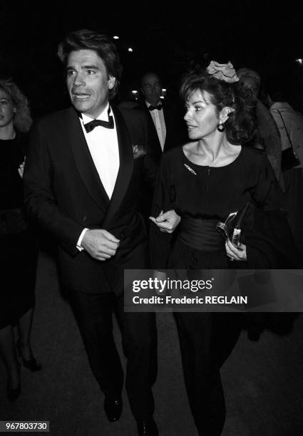 Bernard et Dominique Tapie lors de la soirée des 7 d'Or à Paris le 25 octobre 1985, France.