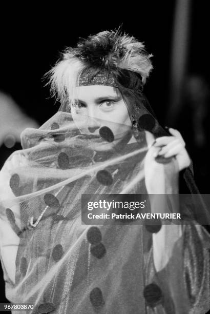 Jeanne Mas en concert à l'Olympia le 17 octobre 1985, France.