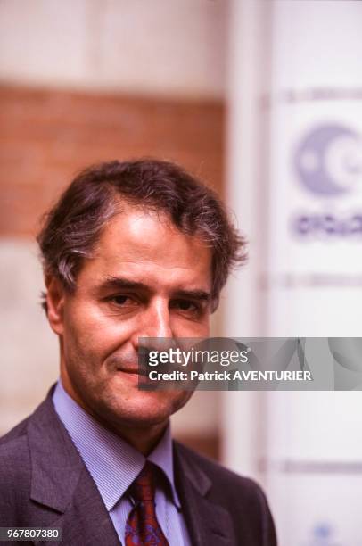 Portrait de Jean-Marie Luton, ingénieur et directeur de l'Agence Spatiale Européenne lors de la conférence interministérielle de l'espace le 19...